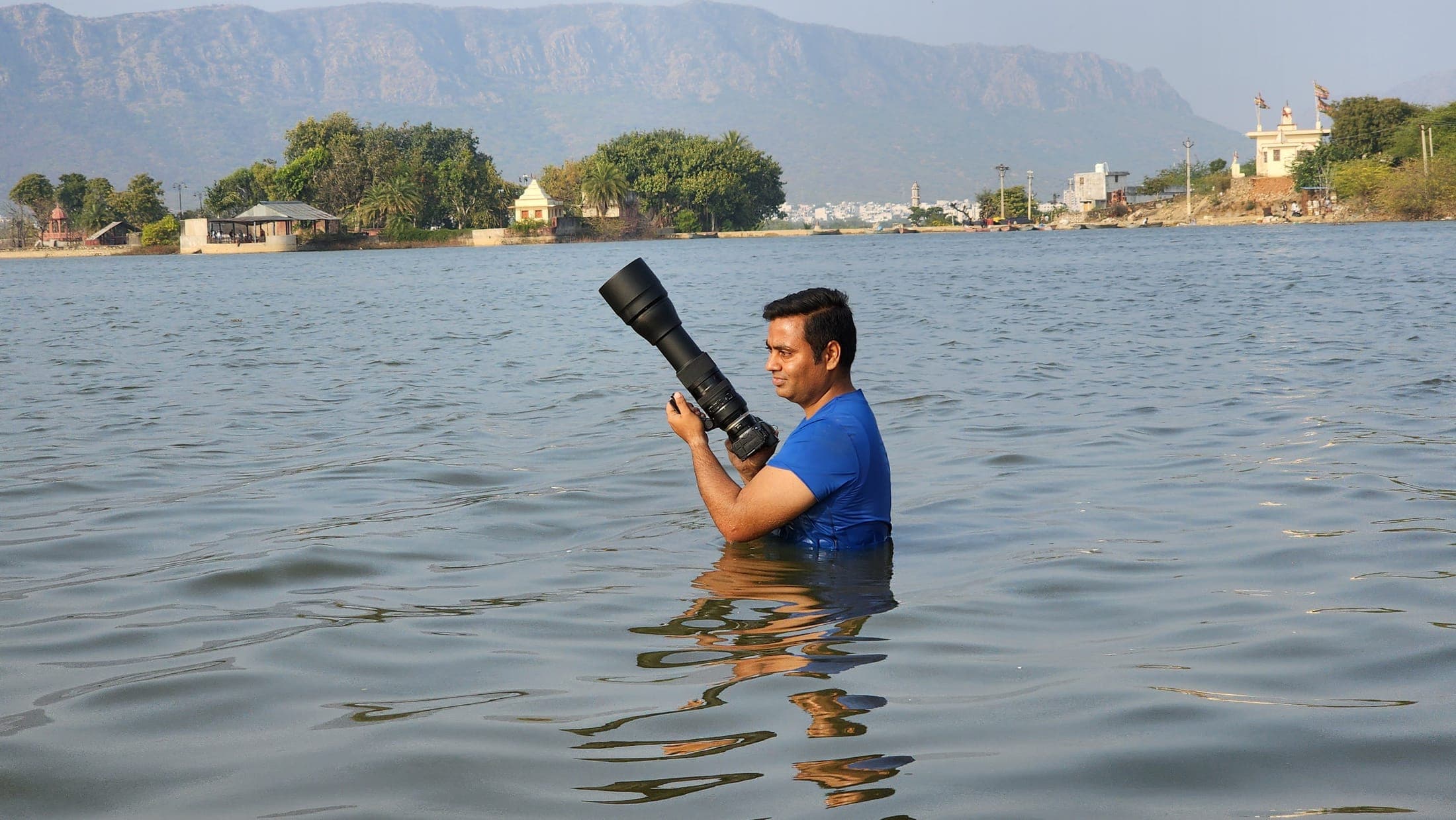 In the lake, waiting — Ajmer